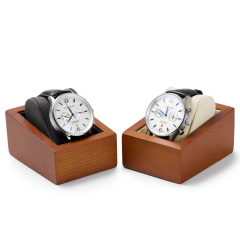Custom Watch Display Stand Microfiber solid Wood Jewelry Window Display Set