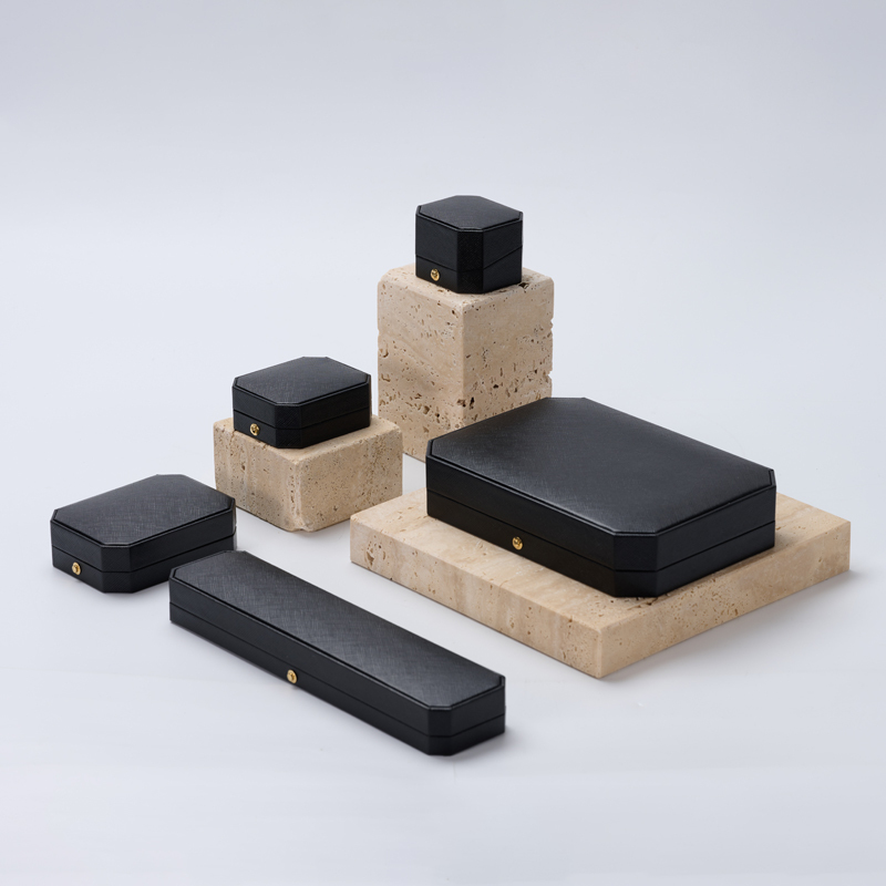 HD22062900401-New Custom Black Paper Jewelry Gift Boxes Ring Earrings Bangle Necklace Jewelry Package Box