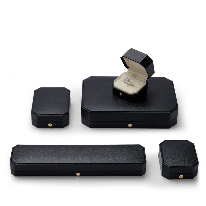 HD22062900401-New Custom Black Paper Jewelry Gift Boxes Ring Earrings Bangle Necklace Jewelry Package Box