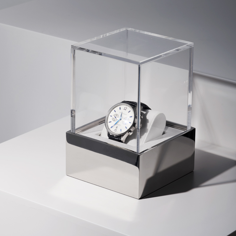 Meipin Custom Watch Display Stand Acrylic Metal Jewelry Window Display Set