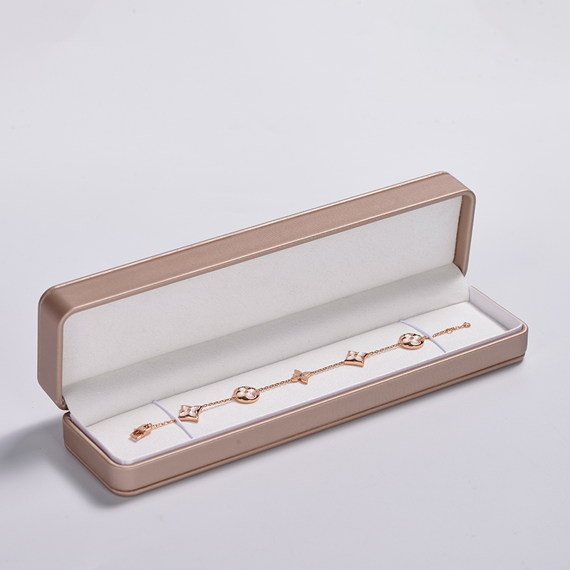 FANXI custom Luxury Jewelry Packaging Box Pu leather with snap button elegant Ring necklace bangle Jewelry Packing Box