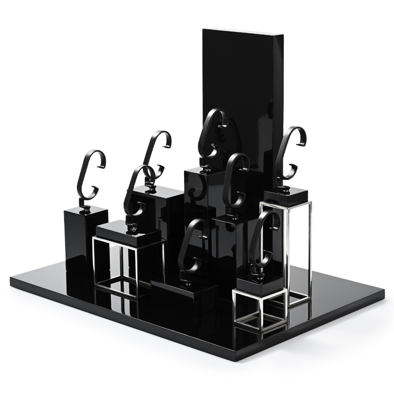 MEIPIN Custom Watch Display Stand MDF Paint & Metal Jewelry Window Display Set