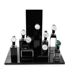 MEIPIN Custom Watch Display Stand MDF Paint &amp; Metal Jewelry Window Display Set
