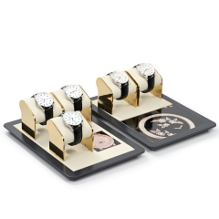 MEIPIN Custom Watch Display Stand Metal Microfiber Jewelry Window Display Set