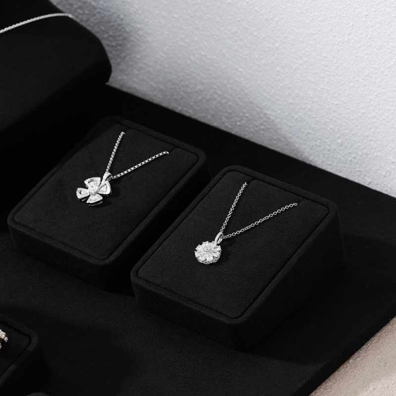 TT165 Factory Customized New Jewelry Display Sets Metal PU Leather Ring Earrings Necklace Holder Jewelry Showcas Display Stand