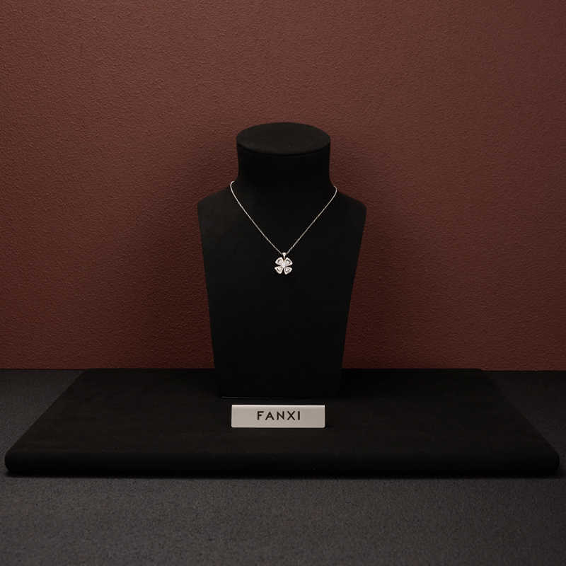 TT154- New black microfiber high end jewelry Display sets for ring necklace Jewelry Window display