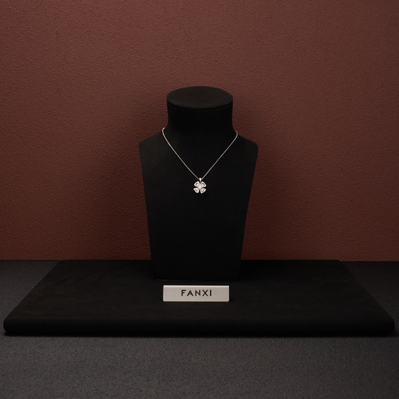 TT154- New black microfiber high end jewelry Display sets for ring necklace Jewelry Window display