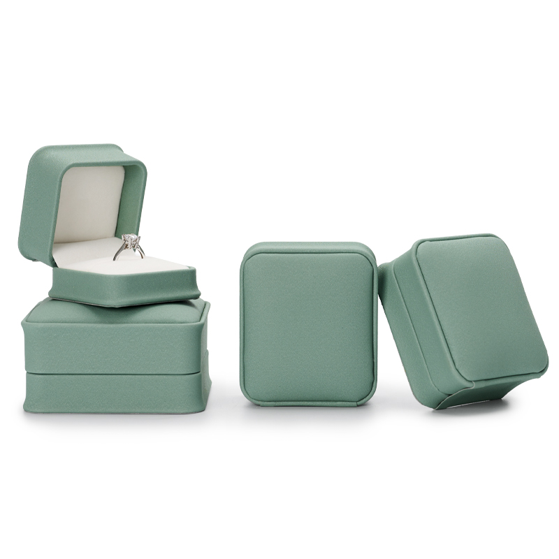 New Arrival Custom Made Jewellery Box With Logo PU Leather Jewelry Ring Box