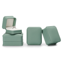 New Arrival Custom Made Jewellery Box With Logo PU Leather Jewelry Ring Box