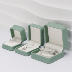 New Arrival Custom Made Jewellery Box With Logo PU Leather Jewelry Ring Box
