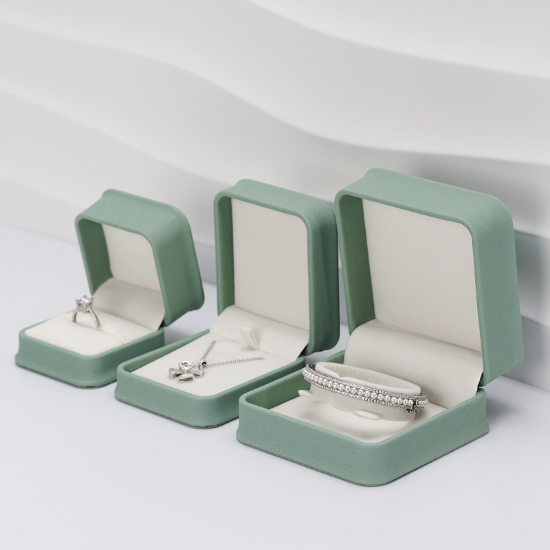 New Arrival Custom Made Jewellery Box With Logo PU Leather Jewelry Ring Box