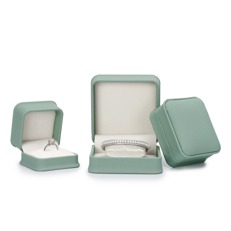 New Arrival Custom Made Jewellery Box With Logo PU Leather Jewelry Ring Box