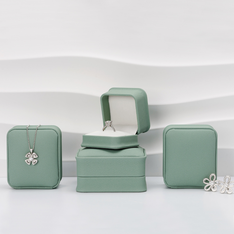 New Arrival Custom Made Jewellery Box With Logo PU Leather Jewelry Ring Box