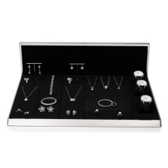 Black Color Jewelry Display Set with Background Design