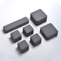 Luxury PU Leather LED Jewelry Box with Custom Logo Ring Box
