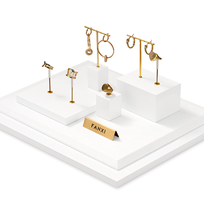 New Arrival White Jewelry Displays Window Jewellery Display Set TT140