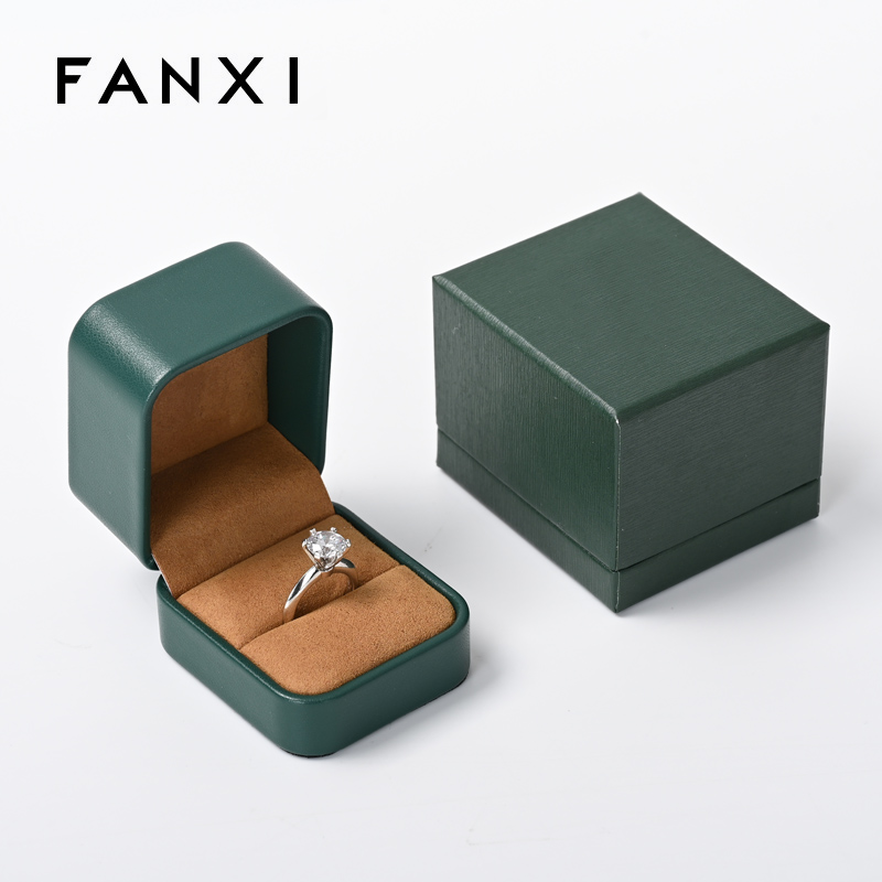 FANXI Custom PU Luxury Gift Jewelry Package Box Jewellery Wholesale Ring Box Packaging Jewelry Box