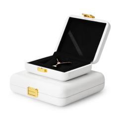 H157 Wholesale Custom Logo Leather Jewelry Box Luxury Earring Bracelet Necklace Ring Box Jewelry Packaging Box