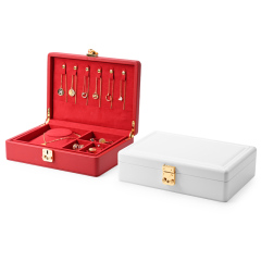 FANXI Custom logo Velvet Travel Jewelry Box Organizer Wholesale pu Leather Earring Ring Necklace Jewellery Case