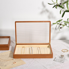 FANXI Wood Jewelry Box for Ring &amp;Bracelet &amp;necklace &amp;earring Jewelry Trays For Wedding Luxury Custom Pendant jewelry display