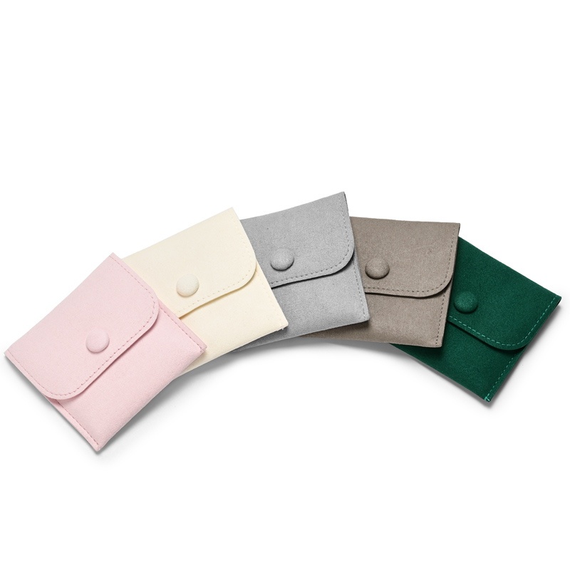 Custom Logo Printed Microfiber Mini Colored Soft Faux Suede Velvet Drawstring Bowknot jewelry pouch with logo