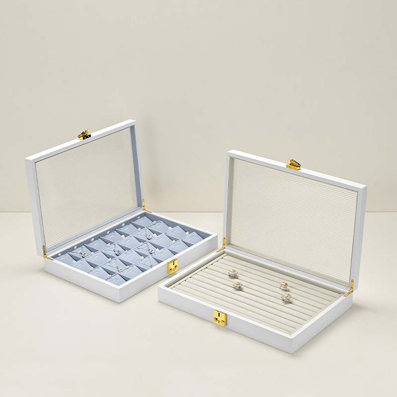 Ring Display Case Organizer Jewelry Storage Tray For Rings Holder with Lid With High Quality Rings Jewelry Storage Boxes