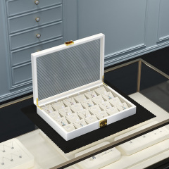 Ring Display Case Organizer Jewelry Storage Tray For Rings Holder with Lid With High Quality Rings Jewelry Storage Boxes