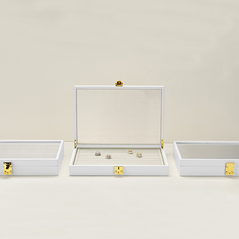 Ring Display Case Organizer Jewelry Storage Tray For Rings Holder with Lid With High Quality Rings Jewelry Storage Boxes