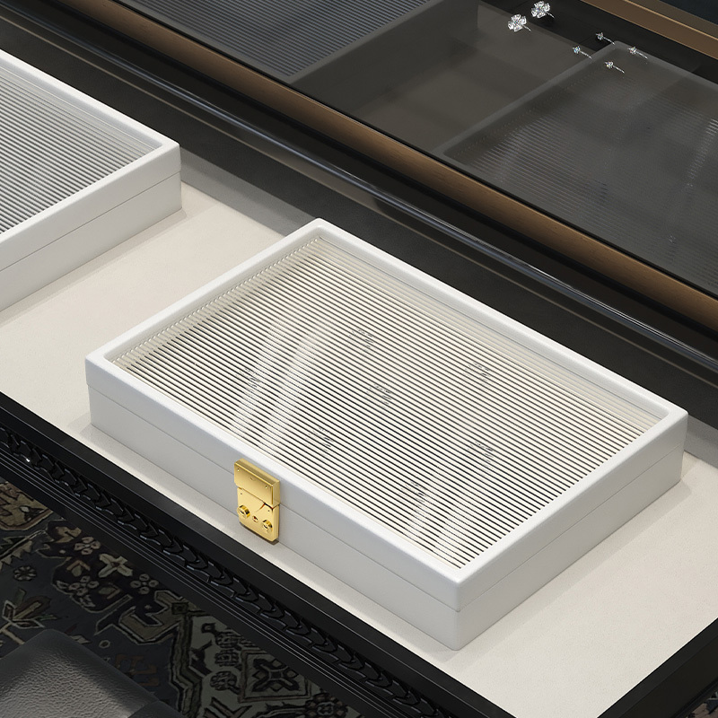 Ring Display Case Organizer Jewelry Storage Tray For Rings Holder with Lid With High Quality Rings Jewelry Storage Boxes