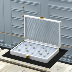 Ring Display Case Organizer Jewelry Storage Tray For Rings Holder with Lid With High Quality Rings Jewelry Storage Boxes