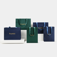 Custom Luxury Gift Natural silk Shopping Bags With Logo Print