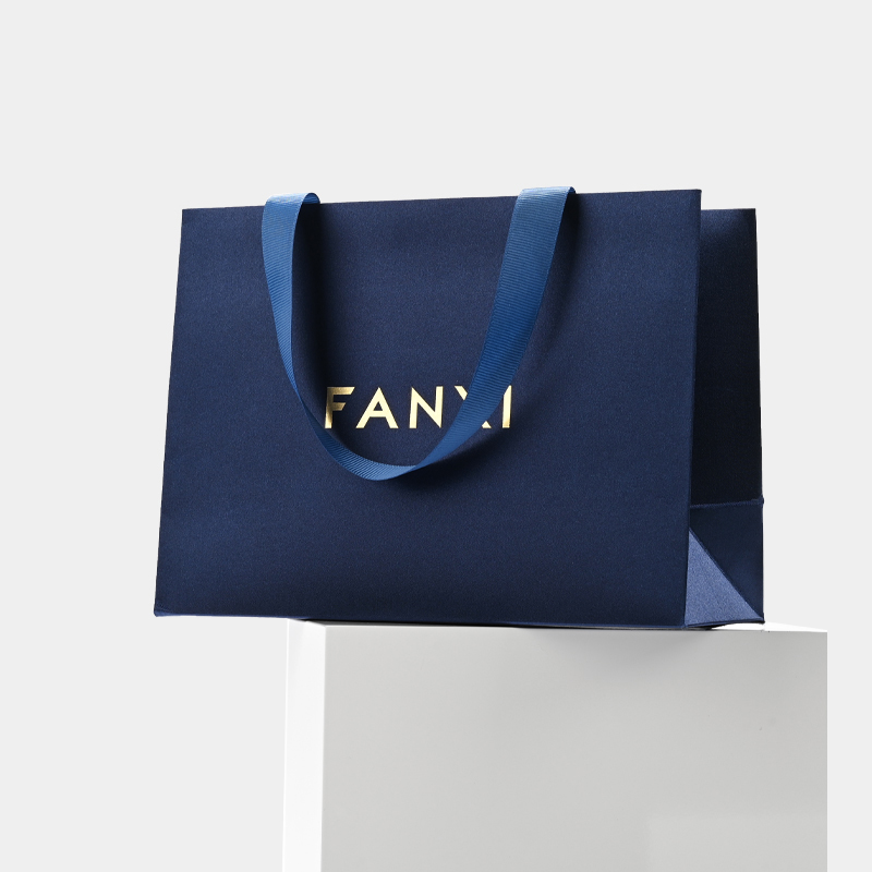 Custom Luxury Gift Natural silk Shopping Bags With Logo Print