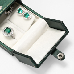 H164 Custom logo wholesale jewelry velvet earrings necklace bracelet packaging box ring jewelry set box