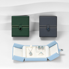 H164 Custom logo wholesale jewelry velvet earrings necklace bracelet packaging box ring jewelry set box