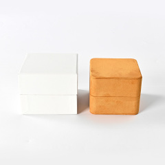 Suede orange jewelry box necklace watch earrings jewelry packaging box minimalist storage box