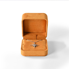 Suede orange jewelry box necklace watch earrings jewelry packaging box minimalist storage box