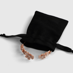 Customized black linen black jewelry bags wholesale earrings necklaces rings jewelry storage gifts jewelry packaging bags