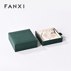 Green drawer jewelry packaging box customized high-end rings earrings bracelets necklaces storage packaging gift box