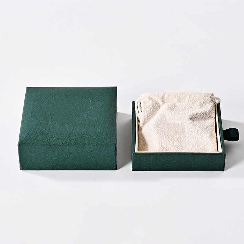 Green drawer jewelry packaging box customized high-end rings earrings bracelets necklaces storage packaging gift box