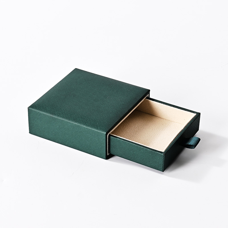Green drawer jewelry packaging box customized high-end rings earrings bracelets necklaces storage packaging gift box