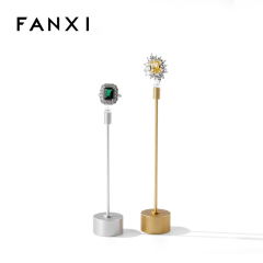 Jewelry rack new product high-end customized gold and silver metal ring holder ring hanging display props