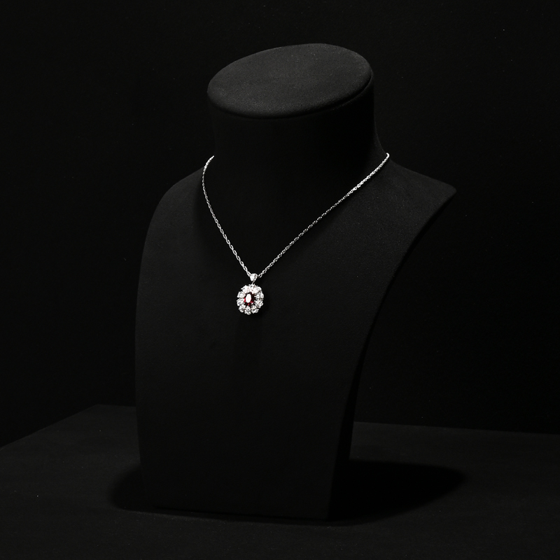 RX091-92 Necklace display rack neck jewelry display props black microfiber jewelry portraits window displays neck models