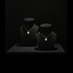 RX091-92 Necklace display rack neck jewelry display props black microfiber jewelry portraits window displays neck models