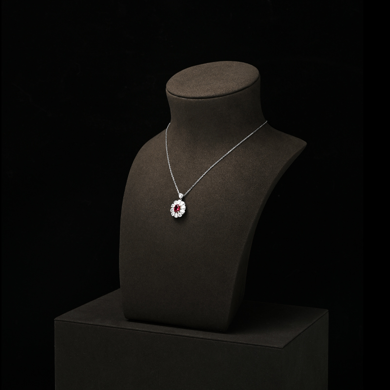 RX091-92 Necklace display rack neck jewelry display props black microfiber jewelry portraits window displays neck models