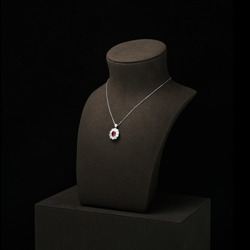 RX091-92 Necklace display rack neck jewelry display props black microfiber jewelry portraits window displays neck models