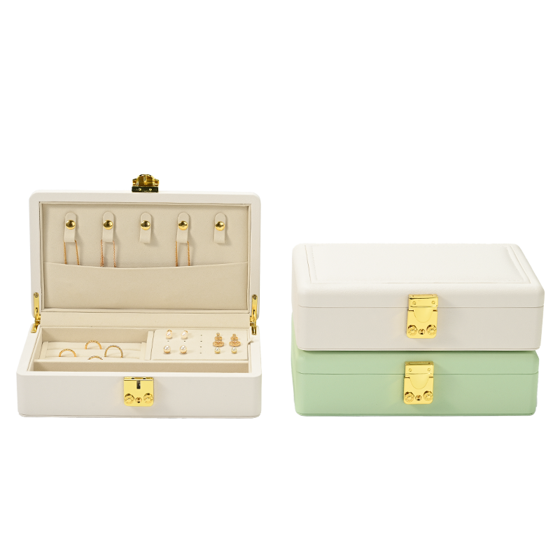 X068 New Style Jewellery Display Case Organizer Jewelry Storage Tray For Rings Earrings Necklaces Holder With Lid High Quality Jewelry Boxes