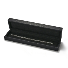 Light Luxury and Minimalist Style Jewelry Box Long Chain Box Customizable Logo Wholesale PU Leather Jewelry Storage Box