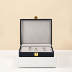 X067 High Quality Jewelry Packing Box Customize Black PU Leather Gift Box For Jewelry Display