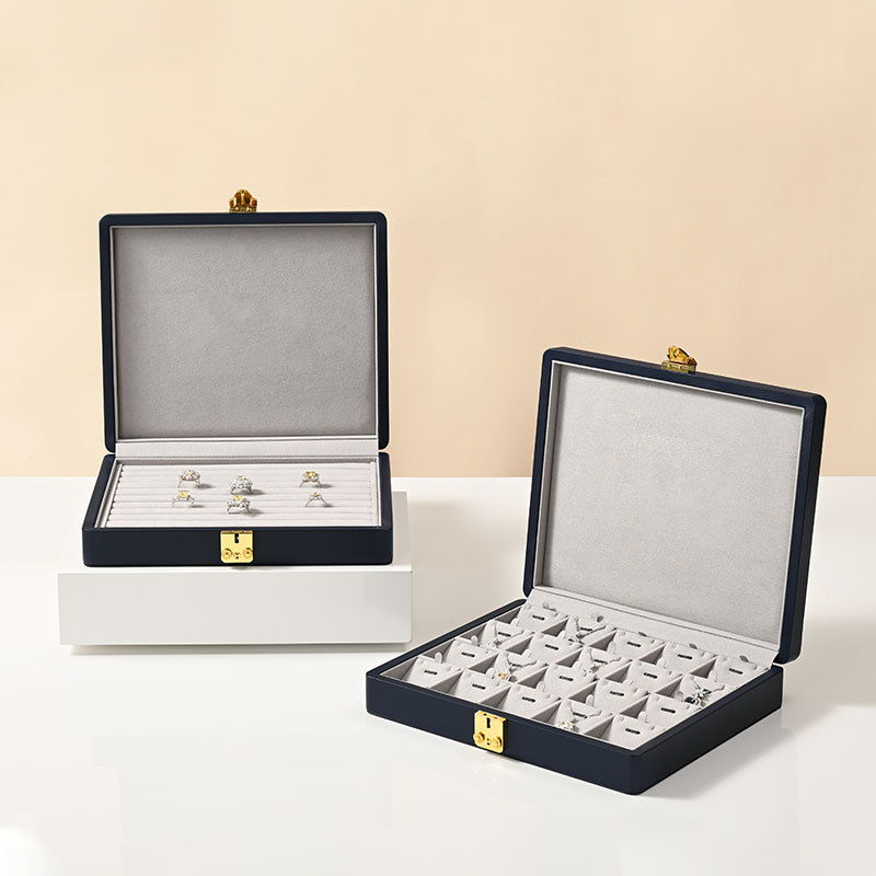 X067 High Quality Jewelry Packing Box Customize Black PU Leather Gift Box For Jewelry Display