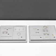 TT433 High end jewelry display set modern light luxury necklace bracelet ring microfiber display stand